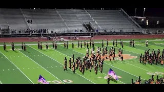 Hutto Marching Band performs after the Pink Out Game