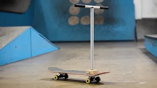 WE BUILT A REAL SCOOTER SKATEBOARD