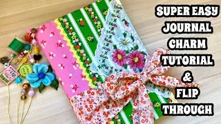 Complete New Junk Journal Flip Through 2024 & SUPER EASY Journal Charm Tutorial / Easy Scrapbooking