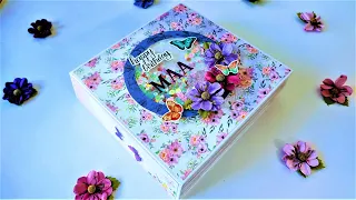 How to Make Special Handmade Scrapbook for Birthday | Beautiful Scrapbook for MOM Birthday- Tutorial