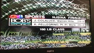 Justin Colaluce vs Kurt Pelligrino, 160lb NJSIAA State Wrestling Finals 1998