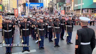 NYC Fleet Week Marine Corps Band and Silent Drill Platoon Times Square May 22 2024