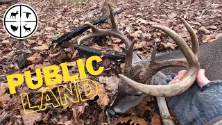 LATE SEASON PUBLIC LAND BUCK !!!   HOW to HUNT DEER on the GROUND!!!