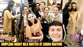 SIMPLENG BUHAY! Sarah at Matteo SPOTTED with MADLANG PEOPLE