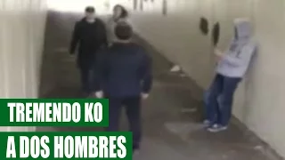 Hombre Noquea a 2 hombres Por Molestar a su Novia || VÍDEO VIRAL 2016