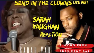 Sarah Vaughan | Send in the Clowns | LIVE 1981 | REACTION VIDEO