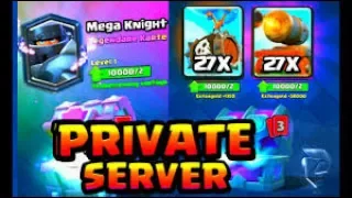 OMG CLASH ROYALE PRIVATE SERVER WITH MEGA KNIGHT AND OTHER CARDS/GAMEPLAY + DOWNLOAD LINK