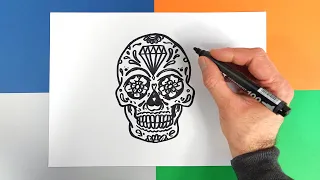 Comment dessiner un crâne mexicain ?