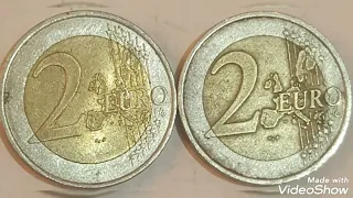 Error /Normal & 2001 France Two euro,coin value and price rare .
