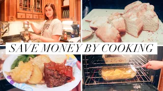SHELFCOOKING CHALLENGE! COOK AT HOME WITH ME TO SAVE MONEY! SAVING MONEY ON GROCERIES
