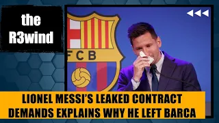 LEAK Documents! Lionel Messi INSANE demands to renew for Barcelona #messi