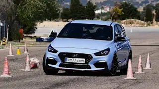 HYUNDAI I30 N PERFORMANCE Moose Test #shorts #moosetest #slalom