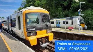 Trains at Sevenoaks, SEML. 02/06/2021.