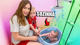 BANHO E ROTINA DA BEBE MAYA | Amanda Domenico