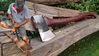 Amazing woodworking, Making beautiful handmade axe handle | Craftsmanship