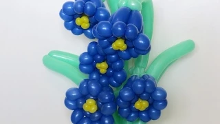 Цветы колокольчики из шаров / Bluebell flowers of balloons (Subtitles)