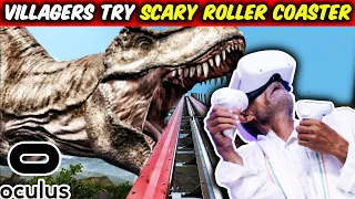 Villagers Try Insane Roller Coaster VR ! Tribal People Try Epic Roller Coaster Oculus Quest 2 VR