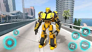 Robot Justice War: Car Jet Transform Game 2023 - Android Gameplay