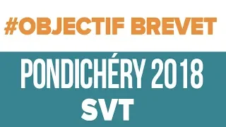 Pondichéry 2018 - SVT - Brevet de Sciences - Mathrix