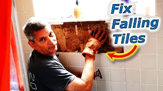 How To Fix Shower Tiles Falling Off Wall DIY
