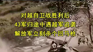 对越自卫战胜利后，43军归途中遇越军追袭，解放军立刻杀个回马枪的真实影像