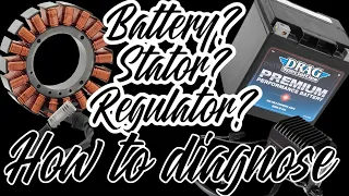 How to test the Harley-Davidson battery, stator and voltage regulator.