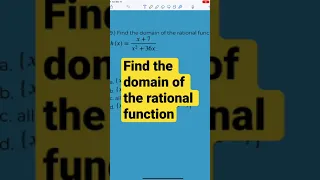 Find the domain of the rational function