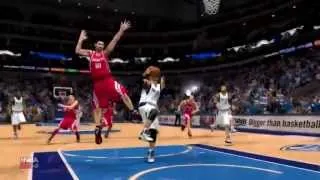 NBA 2K14 - Omri Casspi  DUNK BLOCK - Vince Carter.