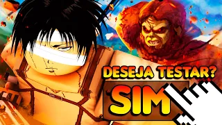 VOCÊ TEM 1 SEMANA PARA TESTAR A DEMO DESSE JOGO DE ATTACK ON TITAN NO ROBLOX!