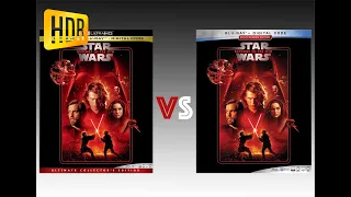 ▶ Comparison of Star Wars/ Episode III - Revenge of the Sith 4K (2K DI) HDR10 vs Regular Version