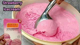 Bakers Strawberry Icecream Recipe | Strawberry Icecream Recipe | Bakers Icecream Mix | Ice cream Mix