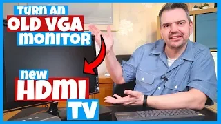 Turn an Old VGA Computer Monitor into a New Hdmi TV (Ps4, Xbox one, Windows 10, Cable)