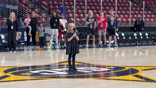 7-Year-Old Lucy singing the National Anthem for the Salt Lake City Stars