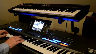 Aha - Take on Me COVER on Yamaha Tyros 5-76 & Roland A800 pro