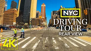 Driving through the Streets of New York - Rear View - 4K City Drive with Real Sounds