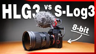 S-Log3 vs HLG3 with 8-bit video on a Sony a7iii