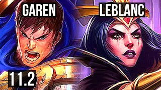 GAREN vs LEBLANC (MID) | 9/0/9, 2.2M mastery, Legendary, 500+ games | KR Diamond | v11.2