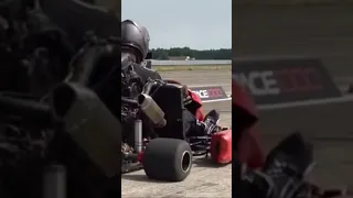 Go kart does 218 km/h in 1/2 mile drag race - incredibly