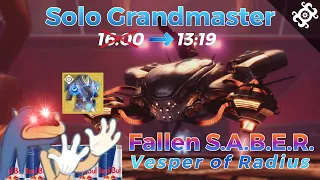 *FASTER* Solo Grandmaster Nightfall - Fallen S.A.B.E.R. (Warlock: Vesper of Radius) [Destiny 2]