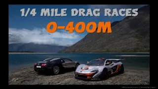 GT Sport 1/4 Mile: Veyron 16.4 vs P1 GTR