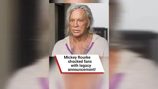 Mickey Rourke shocked fans with legacy announcement! #shorts