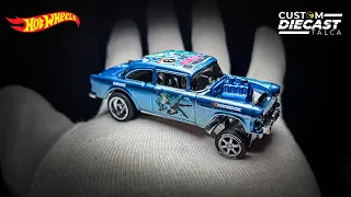 🔥Custom Hot Wheels y restauración 55 Chevy Bel Air Gasser Hatsune Miku🔥