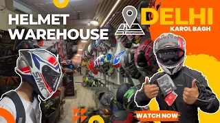 Helmet warehouse in DELHI || helmet market in delhi || riding accessories in delhi