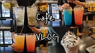 (sub)cafevlog /🙇‍♀️🌝풍성한 한가위엔 카페ASMR로 보내기🌝🙇‍♀️/ 카페브이로그 / 컴포즈커피 / 카페알바브이로그