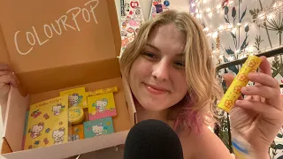 ASMR Colorpop Hello Kitty Tropical Escape Collection Unboxing! 🌸🐱
