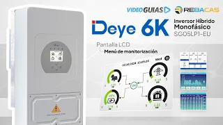 Guías REBACAS: Deye 6K - Menú de monitorización - Inversor Híbrido Monofásico SUN-SG05LP1-EU