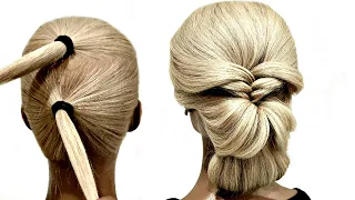 БЫСТРАЯ Прическа на РЕДКИЕ волосы для САМОЙ СЕБЯ. FAST Hairstyle for RARE hair for YOURSELF