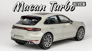 1/43 SCALE PORSCHE MACAN TURBO IN CHALK/CRAYON - COMMON BUT GOOD! Minichamps diecast model review