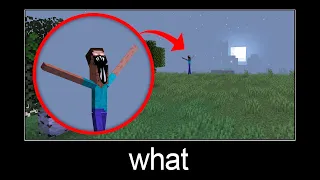 Minecraft wait what meme part 270 (Scary Big Herobrine)