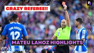 Mateu Lahoz Highlights - All Cards from Barcelona and Espanyol Derby - Crazy Referee